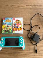 Switch lite + grip + 2 games, Games en Spelcomputers, Spelcomputers | Nintendo Switch Lite, Ophalen, Turquoise, Zo goed als nieuw