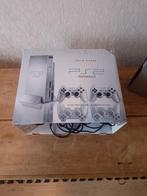 Playstation 2 silver, Games en Spelcomputers, Spelcomputers | Sony PlayStation 2, Gebruikt, Phat, Ophalen of Verzenden, Met 3 controllers of meer