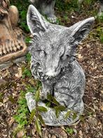 PRACHTIGE VOS GEMAAKT VAN GERECONSTITUEERDE STEEN, Tuin en Terras, Ophalen, Nieuw, Steen, Dierenbeeld