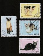 Cuba.  Aziatische katten.  Jaar 1997., Verzenden, Gestempeld, Dier of Natuur