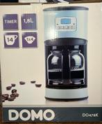 Domo DO478K lichtblauw, Elektronische apparatuur, Nieuw, Ophalen of Verzenden, Gemalen koffie, Koffiemachine