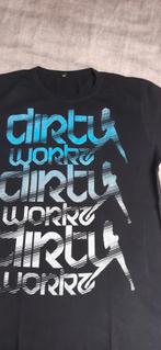 zwarte t shirt merk dirty works maat medium, Ophalen, Gedragen, Maat 48/50 (M)