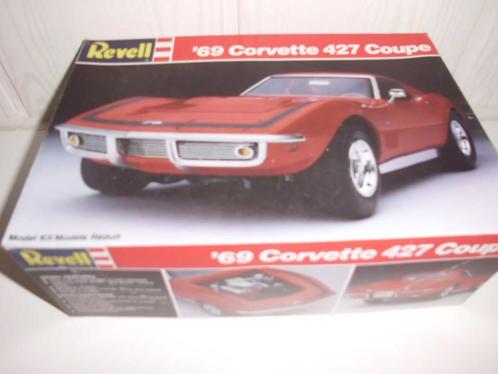Revell #7149 Chevrolet Corvette 1969 427 coupe scale 1/25, Hobby en Vrije tijd, Modelbouw | Auto's en Voertuigen, Nieuw, Auto