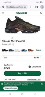 Air nike max plus (tn) modele scarabée taille 43 modèle rare, Kleding | Heren, Schoenen, Ophalen of Verzenden, Zo goed als nieuw