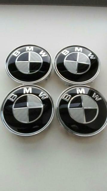4x Bmw carbon wieldoppen Ø 68mm e60 e61 e39 f20 f10 f11 f30 beschikbaar voor biedingen