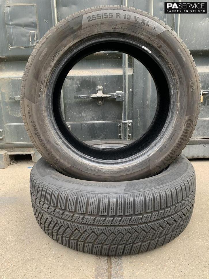 2x Continental 255 55 19 winterbanden met 7.8mm, Auto-onderdelen, Banden en Velgen, Velg(en), Gebruikt, Ophalen of Verzenden