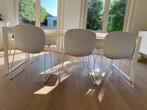 Tafel met 6 stoelen, Huis en Inrichting, Tafels | Eettafels, Ophalen, Gebruikt, 100 tot 150 cm, 200 cm of meer