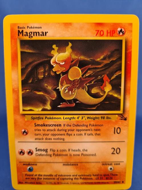 Magmar 39/62 - Fossil, Hobby & Loisirs créatifs, Jeux de cartes à collectionner | Pokémon, Comme neuf, Envoi