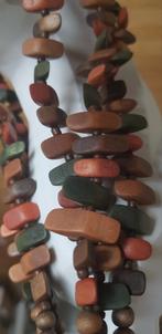 Collier double perlé en bois, Enlèvement ou Envoi, Comme neuf