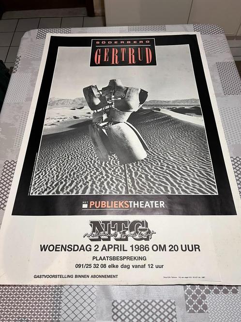 Vintage Poster Het publiekstheater : Söderberg Gertrud, Verzamelen, Posters, Gebruikt, Reclame, Deurposter of groter, Rechthoekig Staand