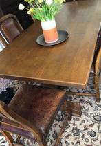 Tafel en 6 bijpassende stoelen, Huis en Inrichting, Tafels | Eettafels, Ophalen, Gebruikt, Klassiek, Eikenhout