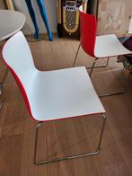 Arper catifa rood wit heel goede staat, Huis en Inrichting, Stoelen, Gebruikt, Ophalen, Rood