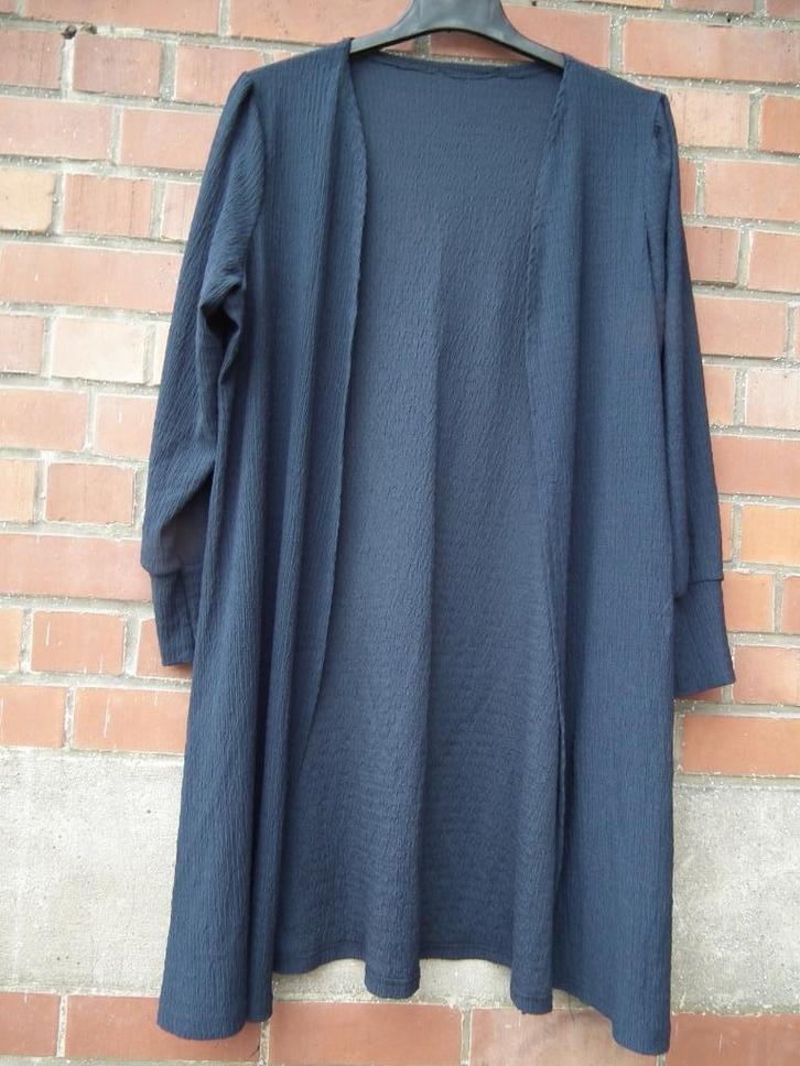 Lang vest voor dames. M/L (Paprika) marineblauw, Kleding | Dames, Truien en Vesten, Zo goed als nieuw, Maat 38/40 (M), Blauw, Verzenden