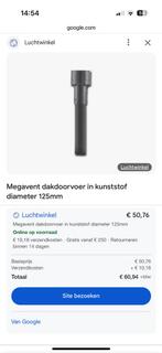 Ventilatie dakdoorvoer 125 mm, Doe-het-zelf en Bouw, Ophalen, Zo goed als nieuw