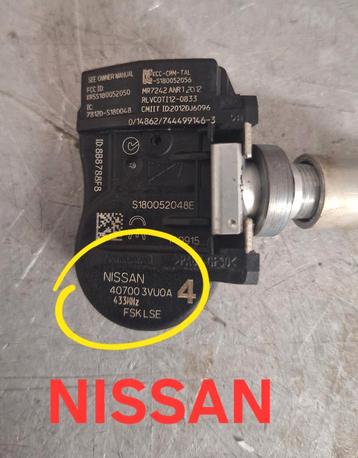LOT DE 4 CAPTEURS TPMS NISSAN, Enlèvement ou Envoi, Nissan