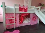 Lit mezzanine avec décoration rose et matelas neuf, Enfants & Bébés, Comme neuf, Enlèvement