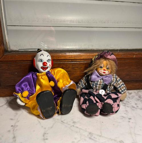 2 authentieke vintage clowns voor € 8 te samen!, Verzamelen, Beelden en Beeldjes, Zo goed als nieuw, Fantasy, Ophalen of Verzenden