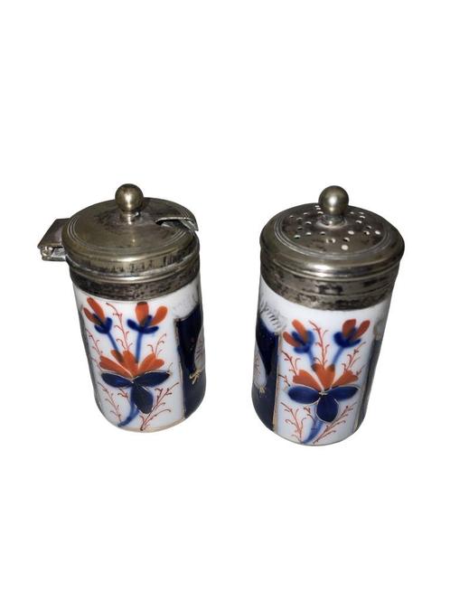 Paar peper- en zoutvaatjes — Imari-porselein — Japan, Antiek en Kunst, Antiek | Porselein, Ophalen of Verzenden