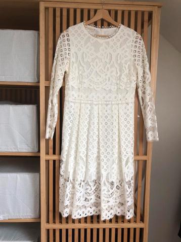 Witte kanten jurk, Kleding | Dames, Ophalen, Zo goed als nieuw