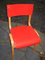 Twee Vintage kinderstoelen in gelakte oranje kleur., Ophalen, Gebruikt, Stoel(en)