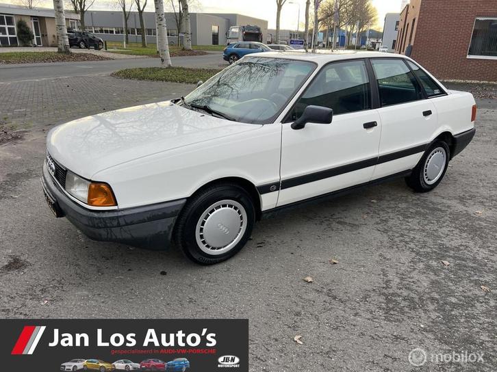 Audi 80 1.6, Auto's, Oldtimers, Te koop, Open dak, Audi, Benzine, Berline, 4 deurs, Handgeschakeld, Wit, Blauw, Stof, Voorwielaandrijving