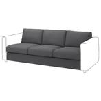 IKEA VIMLE: Hoes voor 3-zitselement, Hallarp grijs, Huis en Inrichting, Zetels | Zetels, Ophalen, Rechte bank, Stof, Driepersoons
