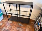 Plank van zwart metaal en glas, Ophalen, Zo goed als nieuw