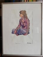 * A. Leroy: aquarel: 'Sanne', Ophalen of Verzenden