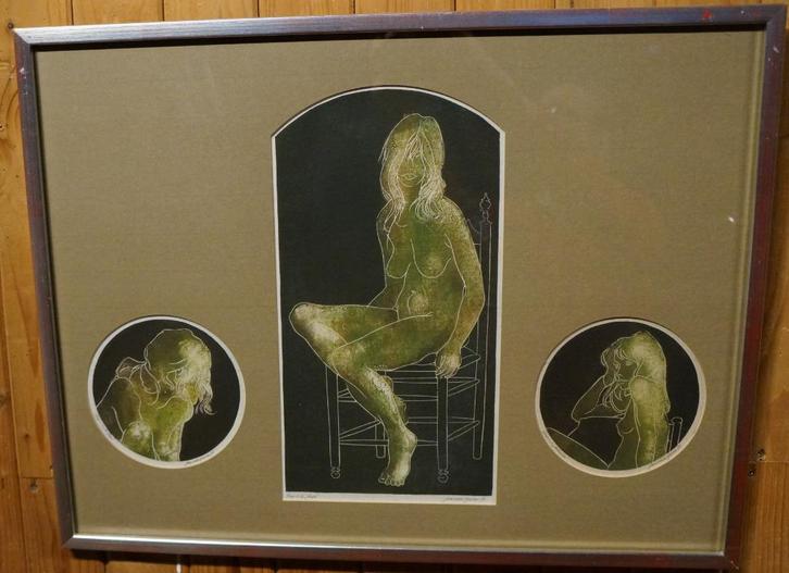 Hollands Impressionisme Jan van Geem 1919 Limosnede lino, Antiek en Kunst, Kunst | Litho's en Zeefdrukken, Ophalen