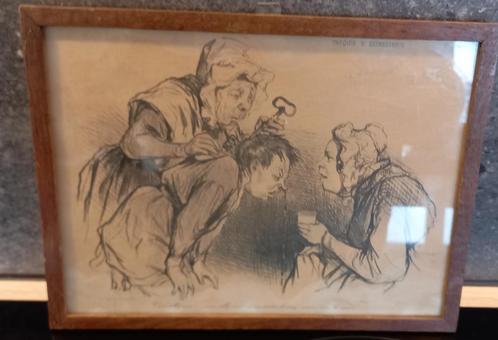 Honoré Daumier, Maison & Meubles, Accessoires pour la Maison | Cadres, Utilisé, Moins de 50 cm, Moins de 50 cm, Bois, Enlèvement ou Envoi