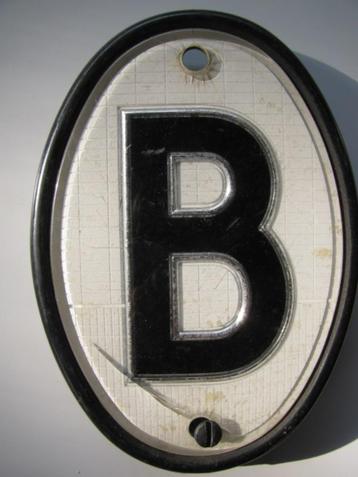 6 België B landenbordje land schildje plaatje bord oldtimer beschikbaar voor biedingen
