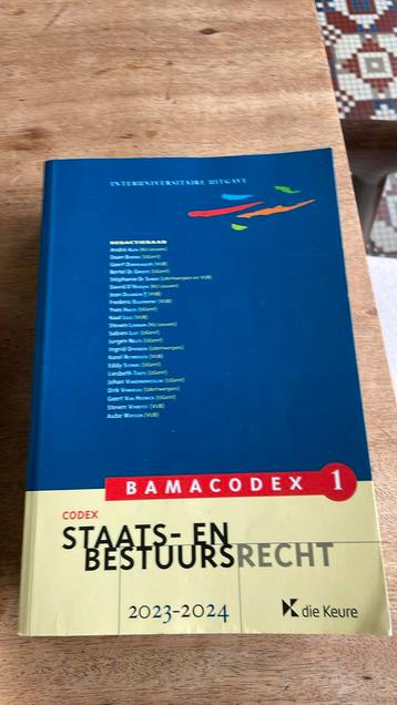 Staats en bestuursrecht Bamacodex 1 2023-2024 beschikbaar voor biedingen
