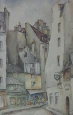 EUGENE AWGULEWITCH / RUE LANANDE PARIS / ORIGINEEL / 68x51cm, Ophalen of Verzenden