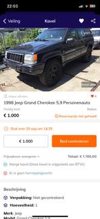 Grand Cherokee 5,9, Autos, Jeep, Cuir, Achat, Particulier, Cherokee