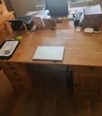 Dubbele teak bureau, Huis en Inrichting, Ophalen, Gebruikt, Bureau