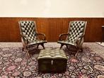 Set Engelse Chesterfield Victoria Stand Chair Fauteuils, Ophalen of Verzenden