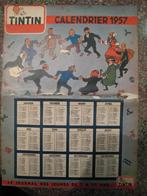 Calendrier hebdomadaire Tintin 1957 Hergé, Envoi, Tintin, Utilisé, Image, Affiche ou Autocollant