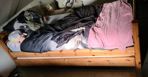 1 persoons bed met onderaan een 2de bed, Maison & Meubles, Chambre à coucher | Lits, Comme neuf, Une personne, 90 cm, Autres dimensions