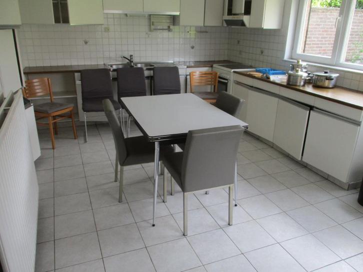 Keukentafel, stoelen, potten en pannen ,terrastafel, Huis en Inrichting, Keuken | Keukenelementen, Gebruikt, Overige kleuren, Ophalen