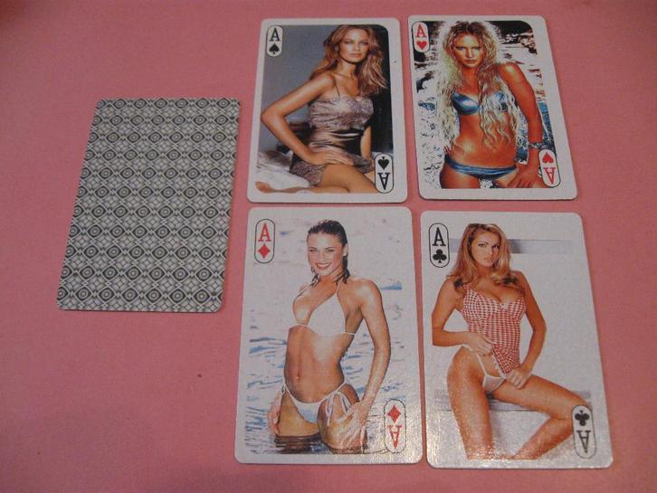 4 Azen van kaartspel - speelkaarten erotiek 18+ (216), Verzamelen, Speelkaarten, Jokers en Kwartetten, Zo goed als nieuw, Speelkaart(en)