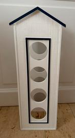 Wit Wijnrekje voor 4 flessen, Ophalen, 50 tot 75 cm, Zo goed als nieuw, Minder dan 5 flessen