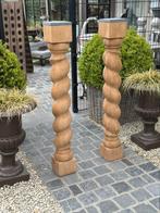 Pilaren eiken houten staanders antieke, Ophalen of Verzenden