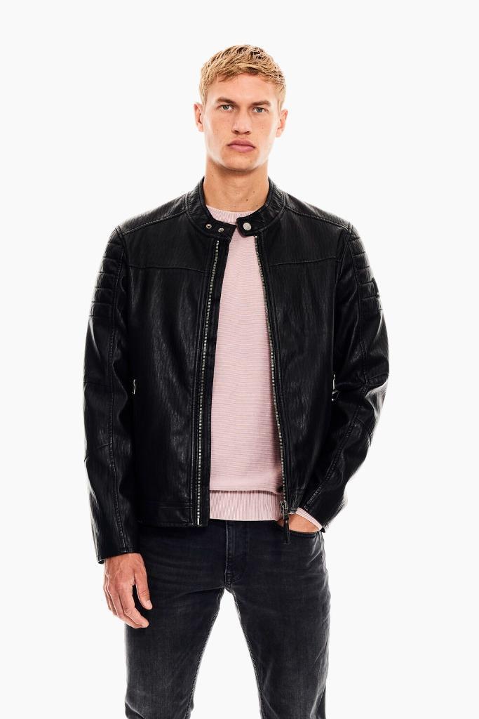 Garcia - Imitatie leren jack - zwart - maat XL, Kleding | Heren, Jassen | Winter, Zo goed als nieuw, Maat 56/58 (XL), Zwart, Verzenden