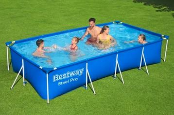 Bovengronds zwembad rect. Steel Pro 400x211x81 nieuw verzeg beschikbaar voor biedingen