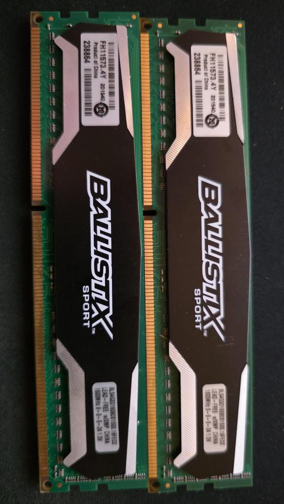 Crucial Ballistix Sport 8GB (24GB) DDR3-1600, Computers en Software, RAM geheugen, Refurbished, Desktop, 4 GB, DDR3, Ophalen of Verzenden