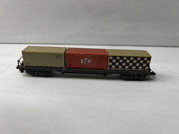 Piko N-spoor containerwagon met 3 containers 20” beschikbaar voor biedingen