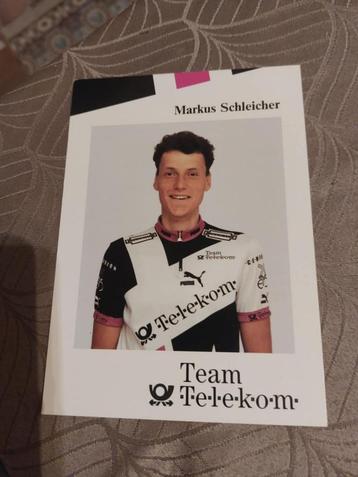 Wielerkaart : Team Telekom 1991 / Markus Schleicher beschikbaar voor biedingen