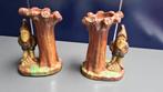 Vlaams aardewerk, kabouter aan boom, set, 2 stuks, Ophalen of Verzenden