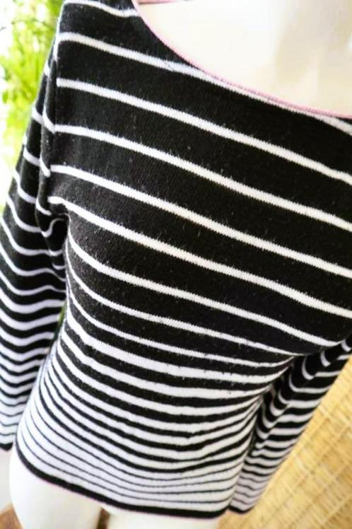 wit zwart Vintage trui, Kleding | Dames, Truien en Vesten, Gedragen, Maat 42/44 (L), Zwart, Ophalen of Verzenden