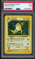 Raichu Holo PSA 7 - 14/102 - Base Set 1999, Hobby en Vrije tijd, Verzenden, Zo goed als nieuw, Losse kaart, Foil